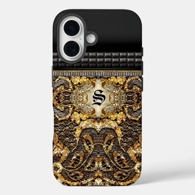 Jenner Elegant Pattern Monogram Case-Mate iPhone Case (Back)