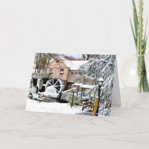 Jenney Grist Mill in Plymouth, MA Holiday Card
