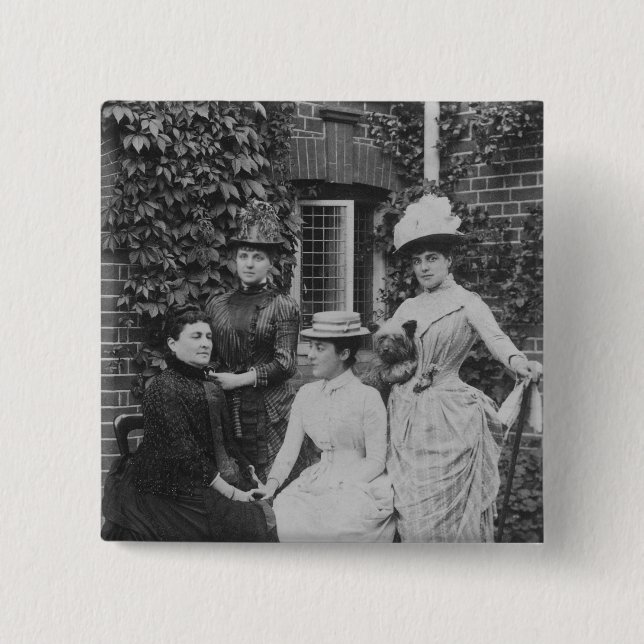 Jennie Jerome, later Lady Randolph Churchill 15 Cm Square Badge (Front)