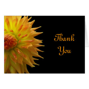 Jennie On Black Thank You Note Card