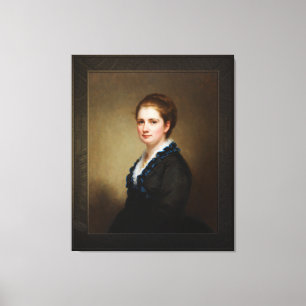 Jennie Walters Delano by George August Baker Jr. Canvas Print