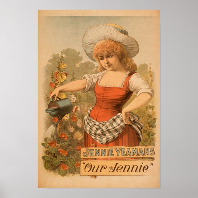 Jennie Yeamans "Our Jennie" Theater Poster (Front)