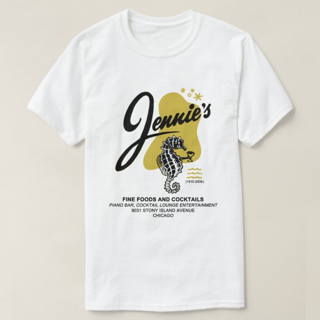 Jennie's Restaurant & Lounge, Chicago, IL T-Shirt (Design Front)