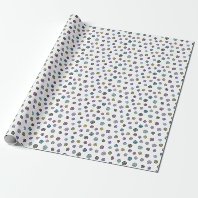 Jennifer Collection Watercolor Small Dots Wrapping Paper (Unrolled)