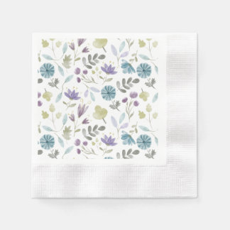 Jennifer Floral Winter Flowers Napkins