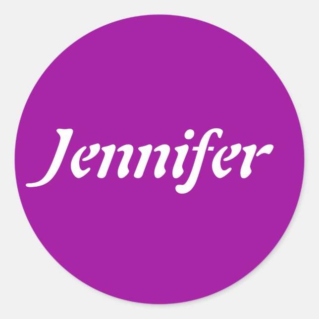Jennifer Name Template Classic Round Sticker (Front)