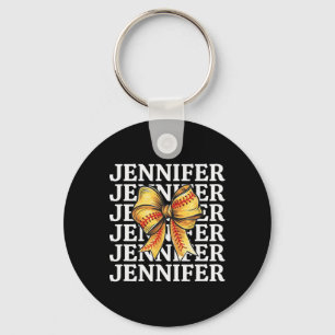 Jennifer Personalized Coquette Softll Bow Trendy Key Ring