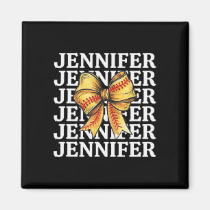 Jennifer Personalized Coquette Softll Bow Trendy Magnet