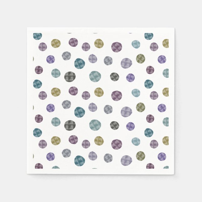 Jennifer Watercolor Dots Napkin (Front)