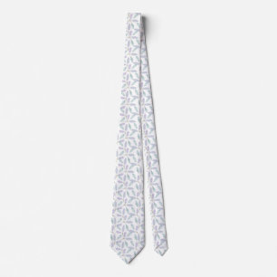 Jennifer Watercolor Leaves blue purple Tie