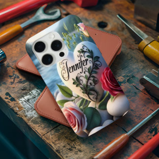 Jennifer's Heart by the River iPhone 15 Pro Case