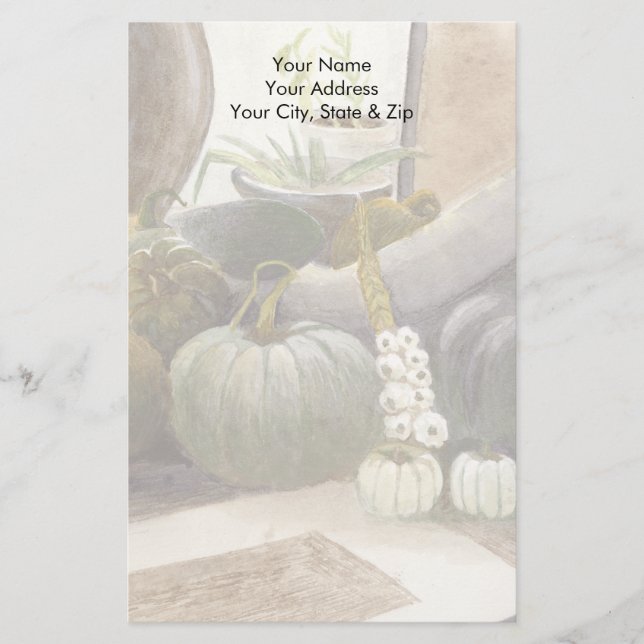 Jennifer's Pumpkins Stationery (Front)