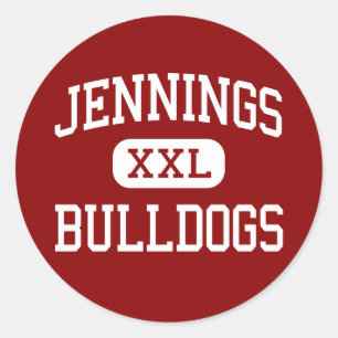 Jennings - Bulldogs - High - Jennings Louisiana Classic Round Sticker