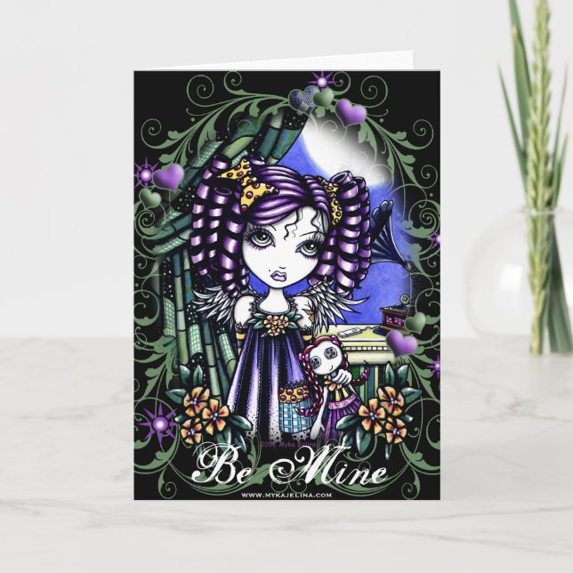 Jenny Cute Valentine Rag Doll Angel Card (Front)