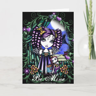 Jenny Cute Valentine Rag Doll Angel Card