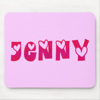 Jenny in Hearts Mouse Mat