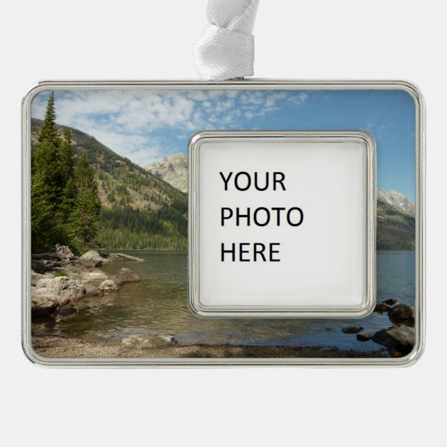 Jenny Lake at Grand Teton National Park Silver Plated Framed Ornament (Front)