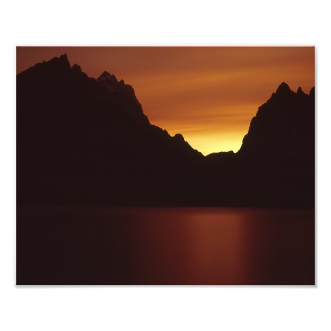 Jenny Lake at Sunet Photo Print (Front)