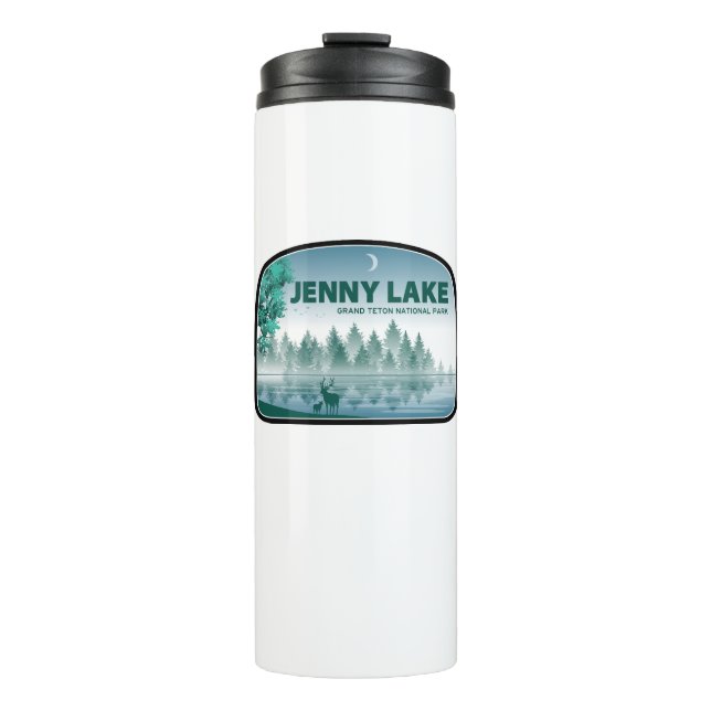 Jenny Lake Grand Teton National Park Deer Thermal Tumbler (Front)