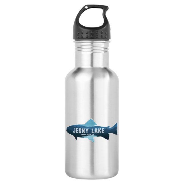 Jenny Lake Grand Teton National Park Fish 532 Ml Water Bottle (Front)