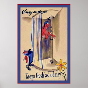 Jenny on the Job~Vintage World War 2 Poster