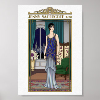 Jenny Sacerdote — Art Deco Elegance Poster