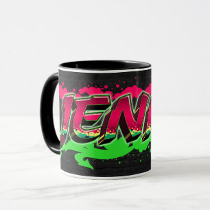 Jenny Vorname Name Graffiti red green Tasse Mug