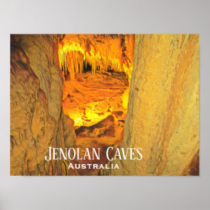 Jenolan Caves limestone caves Australia Poster