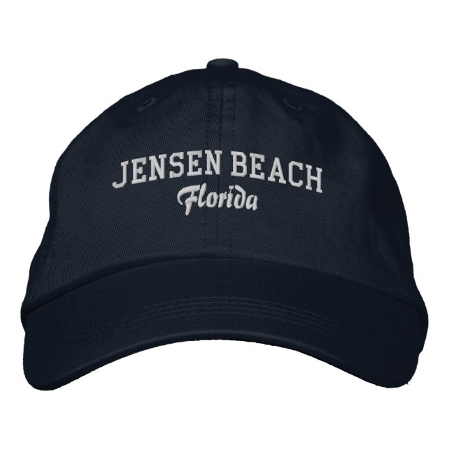Jensen Beach Florida Embroidered Baseball Hat (Front)