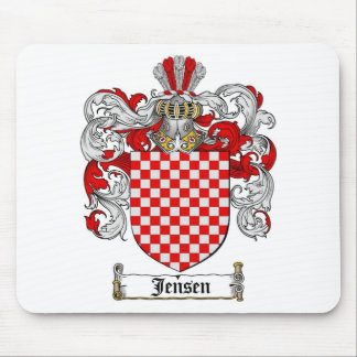 JENSEN FAMILY CREST -  JENSEN COAT OF ARMS MOUSE MAT