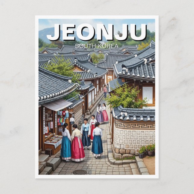 Jeonju Hanok Village South Korea Postcard (Front)