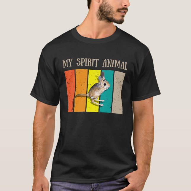 Jerboa Spirit Animal Jumping Retro Men Women Kids T-Shirt (Front)
