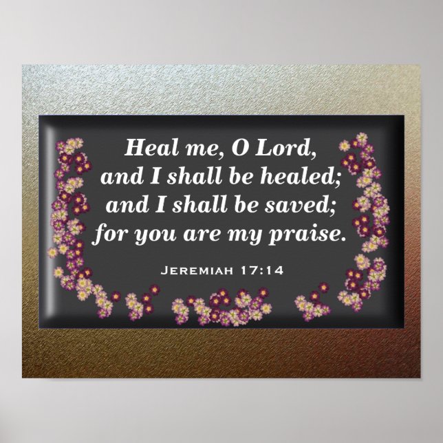 Jeremiah 17:14 poster (Front)