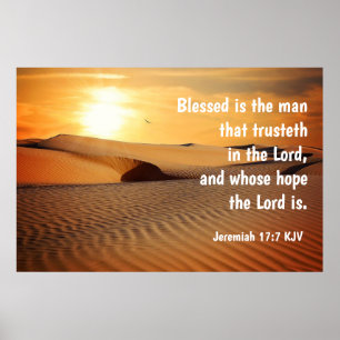 Jeremiah 17:7 - Blessed is the man that trusteth Poster