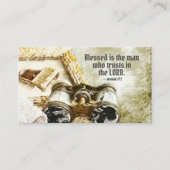 Jeremiah 17:7 Blessed the Man who Trusts the Lord Business Card (Front)