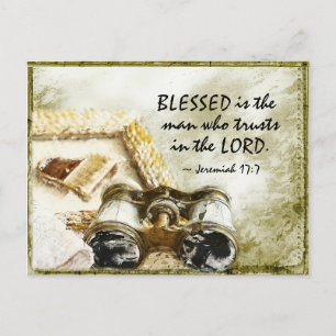 Jeremiah 17:7 Blessed the Man who Trusts the Lord Postcard
