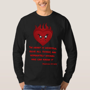 Jeremiah 17:9 KJV Bible Scripture Mens Long Sleeve T-Shirt