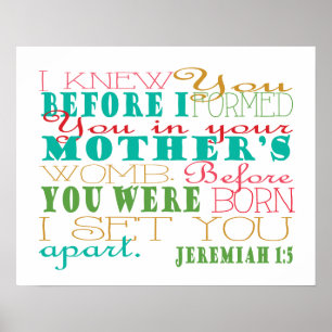 Jeremiah 1:5 poster
