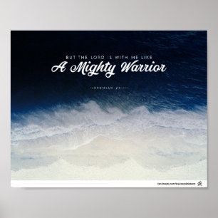 Jeremiah 20:11 - A Mighty Warrior Poster