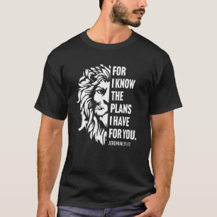 Jeremiah 2911 Christian Bible Verse Lion Graphic T-Shirt