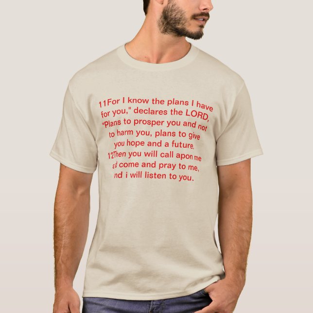 Jeremiah 29, 11-14 T-Shirt (Front)