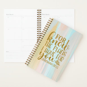 Jeremiah 29:11 Bible Scripture Weekly Planner