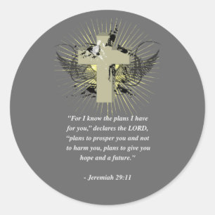 JEREMIAH 29:11 Bible Verse Classic Round Sticker
