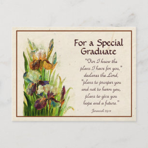 Jeremiah 29:11 Bible Verse, For Special Graduate Postcard