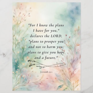 Jeremiah 29:11 Bible Verse Image Flyer