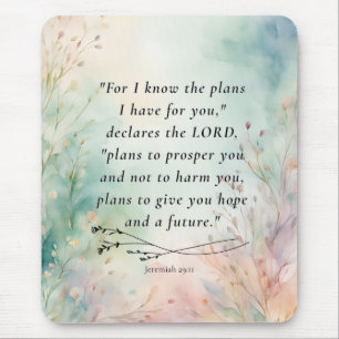 Jeremiah 29:11 Bible Verse Image Mouse Mat