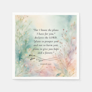 Jeremiah 29:11 Bible Verse Image Napkin