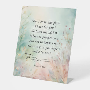 Jeremiah 29:11 Bible Verse Image Pedestal Sign