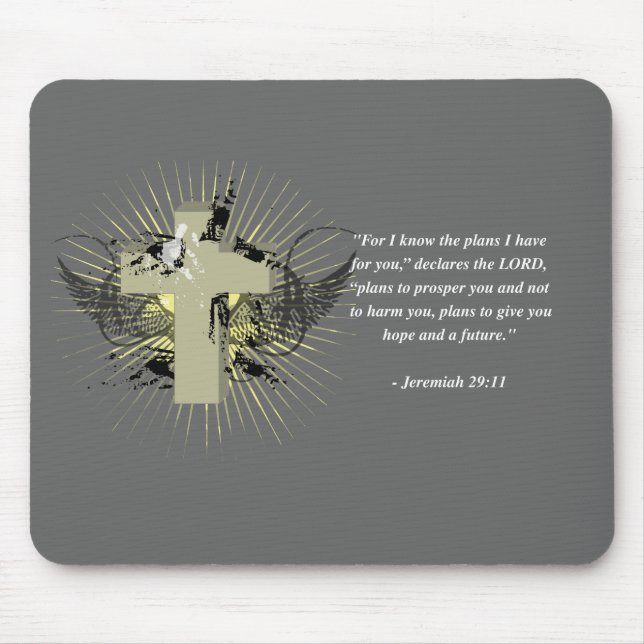 JEREMIAH 29:11 Bible Verse Mouse Mat (Front)