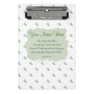 Jeremiah 29:11 Bible Verse Personalise Mini Clipboard